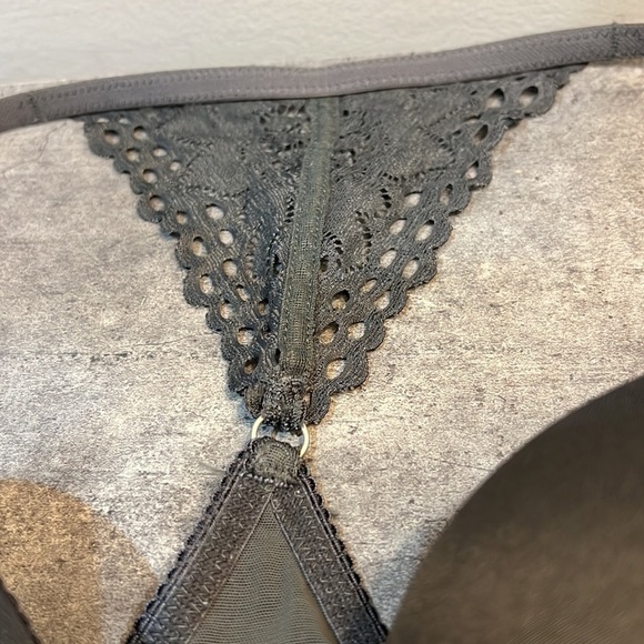 Aerie Gray Lace Bra 34 C - Picture 5 of 8